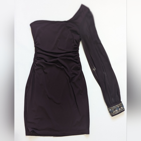 Ruby Rox | Dresses | Ruby Rox Deep Purple One Sleeved Dress M | Poshmark